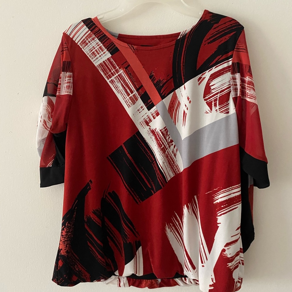 Red Abstract Shirt